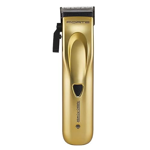 Turbo Power Forte Clipper #Tpfc1, Professional Hair Clipper, Magnetic Motor Technology, Fully Adjustable Blade, Charging Stand, Black Diamond Dlc Blade #TOP6