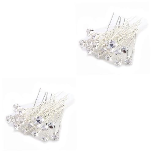 Épingles à cheveux en forme de U de mariage FRCOLOR 40 pièces en strass blanc pour chignon mariée