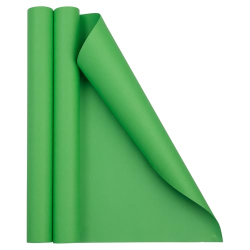 JAM Paper Gift Wrap - Matte Wrapping Paper - 52.6 Sq Ft Total (17 in x 18 Ft Each) - Matte Lime Green - 2 Rolls/Pack