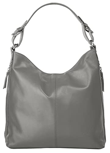 Samantha Look Handtasche Echt Leder Damen Made in Italy, elegante Schultertasche, Umhängetasche aus Leder 017580