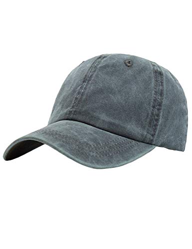 Letuwj Unisex 100% algodón sólido sarga lavado ajustable gorra de béisbol, Ejercito Verde, Taille unique Cover