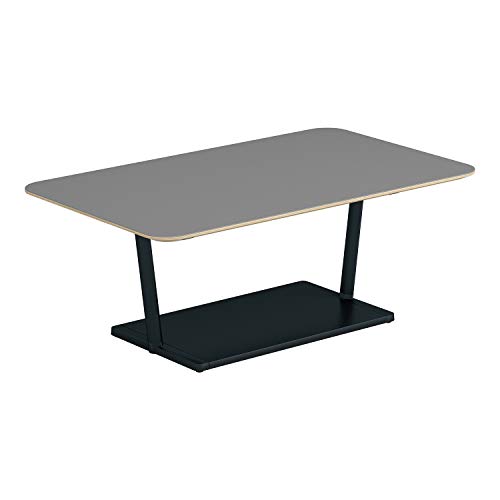 【メーカー配送・設置・組立】コクヨ ミーティングテーブル リージョン LT-RG127LE6AF32 角形 T字脚 ローテーブル 幅120×奥行75×高さ45.4cm リノリウム天板 アッシュ/脚ブラック