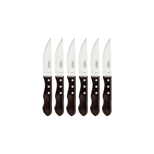 Tramontina 5” Jumbo Steak Knives Set of 6, Sharp Knife with Wooden Handle, Camping, Kitchen, Rustic, Dishwasher Safe, 29899165 - Image 10
