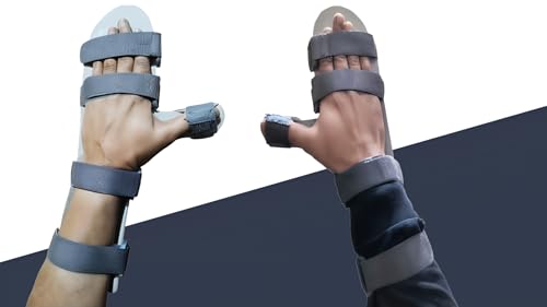Helrdx Aluminium Wrist Hand Support Static Cockup Splint For Stroke, Paralysis, Arthritic Diseases, And Fractures (Combo (L+R), M)