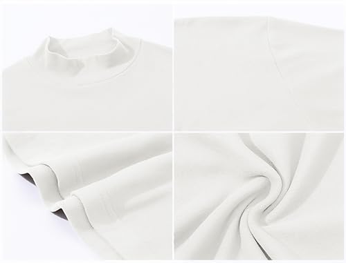 Men's Casual Slim Fit Half Turtleneck Shirts Basic Long Sleeve Undershirt Top Knitted Pullover4