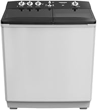 TORNADO Washing Machine Half Auto Capacity 12Kg Pump 1400 RPM Lint Filter, Anti-Shock Body, Anti-Rat Baseplate White x Black TVH-HM12TSP(WK)