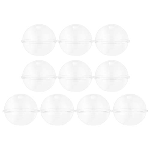 Hemoton 10 Pack Clear Cupcake Box Mini Tiramisu Cake Box Clear Round Ball Box Mousse Cake Muffin Carrier Macaron Dessert Packaging Holder Bakery Food Container Mooncake Box 500ML