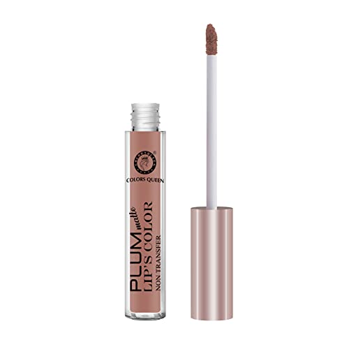 Image of Colors Queen, Plum Matte, Non Transfer, Water Proof, Liquid Matte Lipstick (10 - Warm Nude, 7ml)