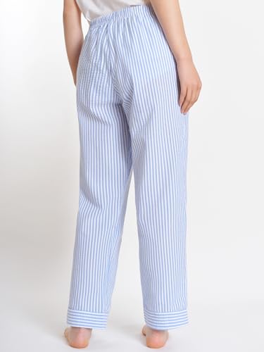 Latuza Women's Petite Seersucker Pajama Pants Cotton Pj Lounge Bottoms3