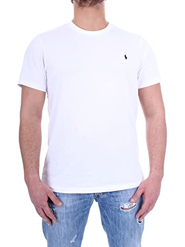 Ralph Lauren T-Shirt Signature pour Homme, Blanc, L