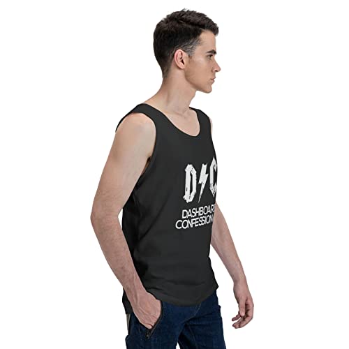 Gymp Dashboard Music Confessional Band Logo Tank Tops Men's Bodybuilding Gym Shirt Sleeveless Shirts Undershirt Workout Tank Top Black Small #TOP4