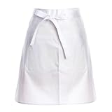 Hovoten White Apron Waist,Half Apron,Chef Costume,Chef Apron For Men Women Adults Kitchen Cooking Aprons For Women With Pockets(White)