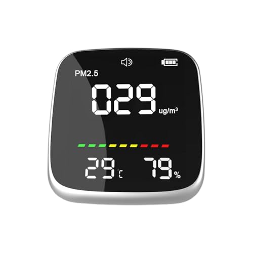 Monitor de aire interior PM2.5 con carga USB y medidor de temperatura 2