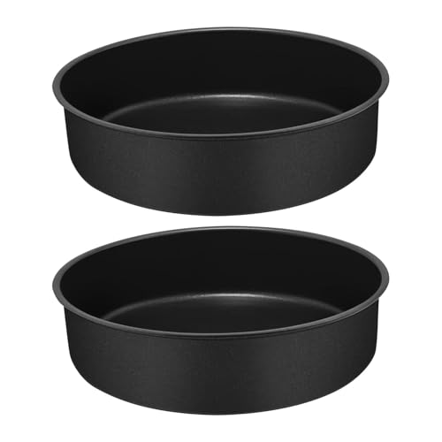 Pixaro 8 inch Cake Tins Set of 2, Non-Stick Round Baking Pans Tin, 20cm Baking Pan Mould for Roasting Serving, Round Birthday Wedding Layer Cake Tins