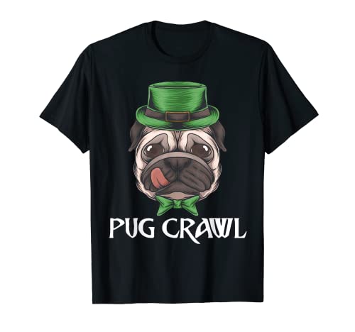 San Patricio Día Pug Perro Camiseta
