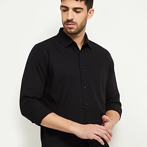 Image of Max Men's Cotton Regular Fit Solid Full Sleeves Casual Shirt