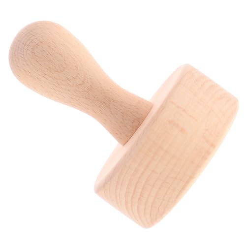 Sosoport Herramienta de Madera para Prensar Masa de Tartas con Mango Tamper de Madera para Tartaletas y Galletas Molde Portátil para Repostería Prensa para Masa de Pasteles y Tartas