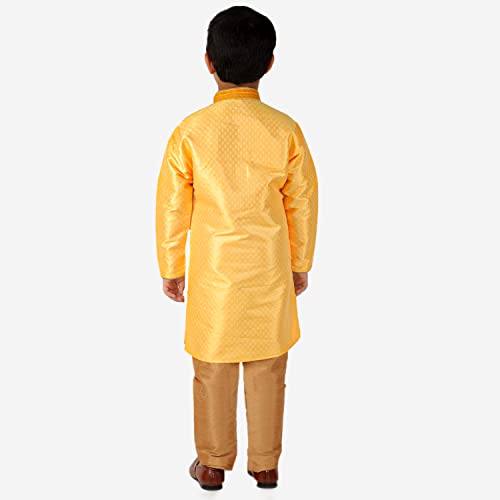 Image of Pro-Ethic Style Developer Kurta Pajama For Kids Boys | Silk | Traditional Dress (S-202)