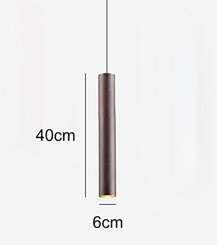 LED Pendant Light Nordic Long Tube Hanging Lamp Minimalist Creative Ceiling Lamp Modern Art Decor Lighting Fixture for Dining Room Kitchen Island(Coffe-Gold)