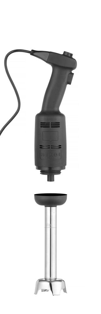 HENDI Stabmixer, Geschwindigkeit regelbar, Eis-Mischungen-Gemüsesuppen-Musen-Soßen-Füllungen sowie Mayonnaise, 230V, 220W, ø75x(H)464mm, 1,6kg, Edelstahl, Polyamide | PA und Edelstahl, Mixfuß 160 mm, 230 V/270 W, 140 x 76 x 503 mm, Gewicht 1,68 kg