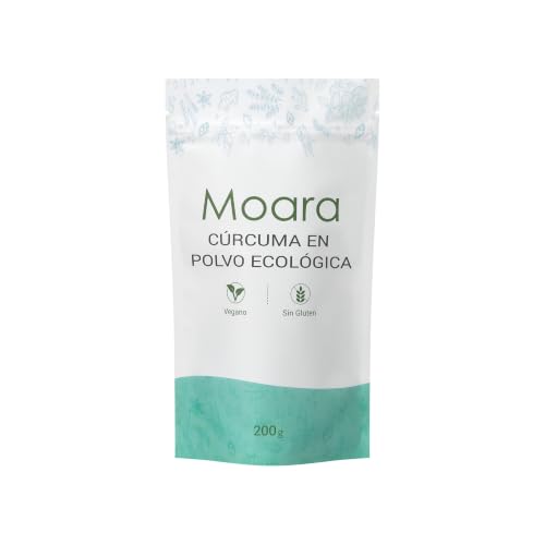 Cúrcuma en Polvo, 100% Natural, Vegana, Sin gluten, No GMO, Sin Conservantes ni Aditivos, Origen India, 200 Gr.