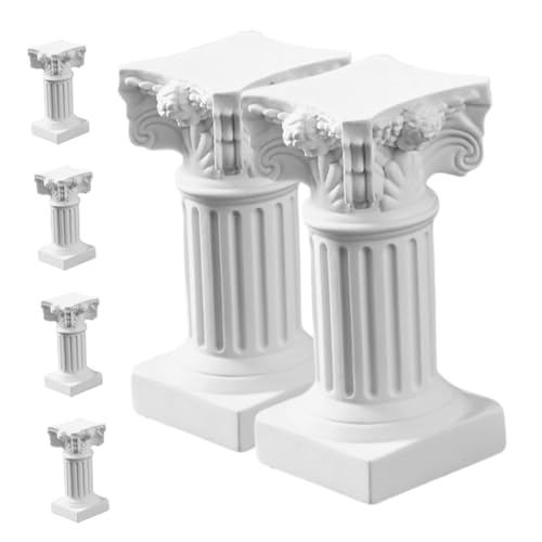 Mobestech 6piezas Candelabro De Resina De Columna Adorno para Candelabro Decoración Minimalista