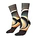 XZDZDX Metal letters Polyester Mid-Calf Socks 2 Black-2 for Unisex - Skin-Friendly Elastic Fashion Crew Socks