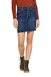 Ohne Stretchanteil edc by ESPRIT Damen 109CC1D002 Rock, Blau (Blue Dark Wash 901), (Herstellergröße: 44)