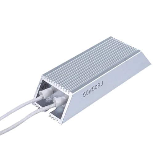 UGGOVXWZH 50W 80W 100W 120W 150W Aluminium Shell Widerstand 5 10 15 20 30 40 50 60 70 75 80 100 150 200 300 500Ohm Brems Widerstand Inverter(50W 10R)