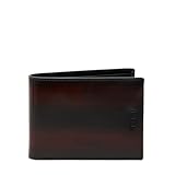 TUMI - Nassau Double Billfold Wallet - Men's Premium Leather Card Holder - RFID Protection - Burnished Wine Leather