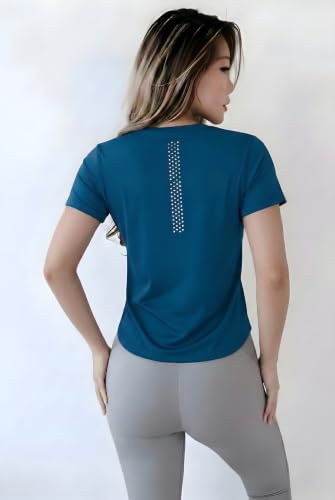 Image of Nexsus Apparels Gym T-Shirt for Women-Quick Dry Sports & Workout T-Shirt for Women, Activewear for Running, Casual & Gym Use, Available in Plus Size's