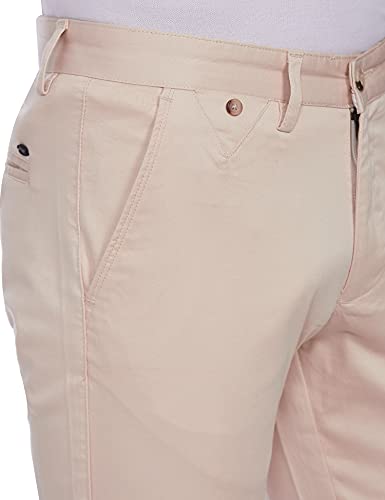 Image of Diverse Men's Slim Fit Casual Trousers (DCMCT32SC17L32-1086H Cream 32)