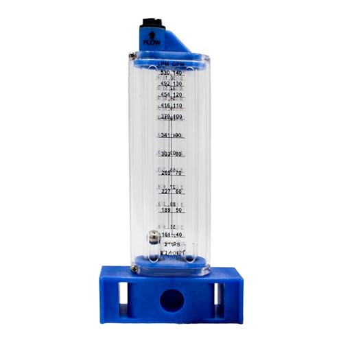 Rola-Chem 570351-V Flowmeter for 2” PVC Pipe, Vertical Installation, 40–140 GPM, Compatible with PVC or Galv Pipe — Accurate Flow Rate Measurement for Swimming Pools