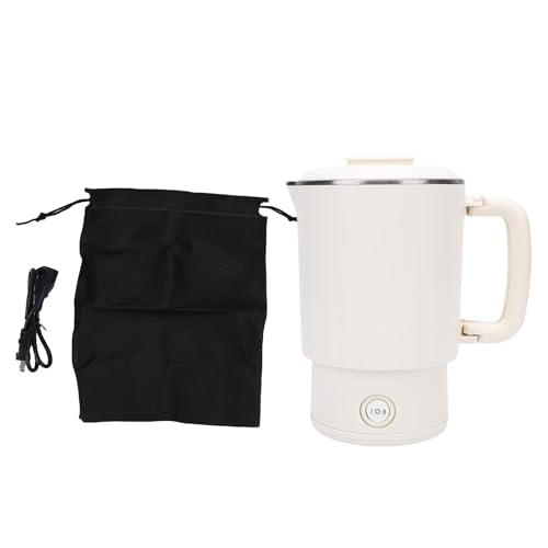 Hervidor eléctrico portátil JTLB 600ml blanco acero inoxidable miniatura 6