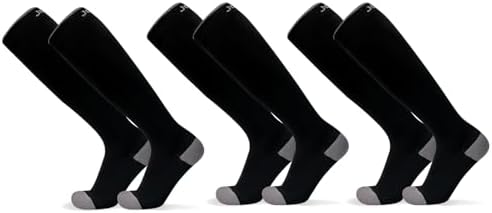 J COLOUR Meia de Compressão Cano Longo 15-30 mmHg melhor Para Aca...