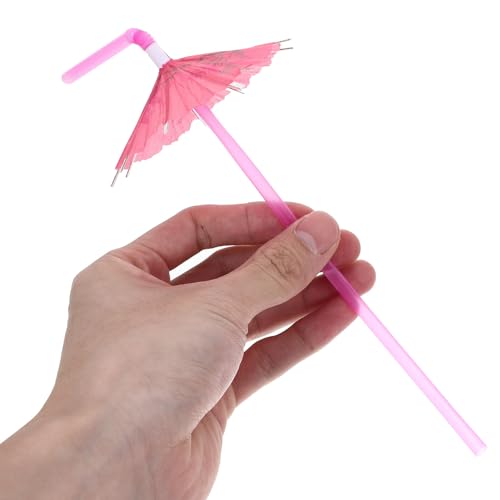 TEHAUX 100 pcs pitillos desechables con patrón floral miniatura 5