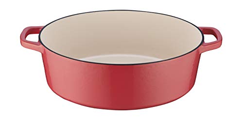 Image of Cuisinart Chef's Classic Enameled Cast Iron Dutch Oven with Lid, Porcelain Enameled Interior, Oven Safe, Induction Compatible, 7-Quart, Oval, Peony Pink