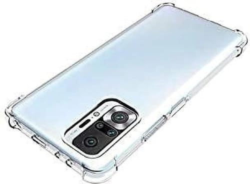 Image of BOXXO Flexible Back Cover for Mi Redmi Note 10 | Back Cover Transparent Clear Shockproof Case Four Corner Protection | Slim Protective Mobile Phone Cover for Mi Redmi Note 10