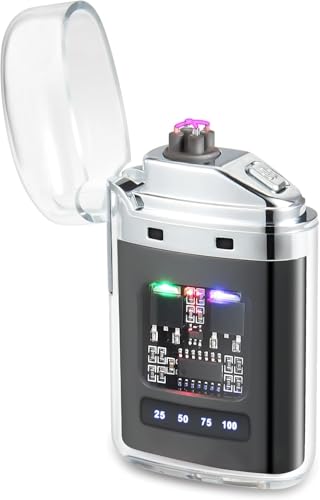 Image of Gadget Deals- Cigarette lighters for Men | Lighter Cigarette | Electric Lighter Rechargeable - Type c Rechargeable- Windproof FlamelessLighter