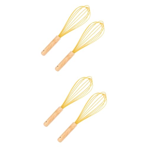 DECHOUS Sets Silicone Egg Beater Manual Hand Mixer Professional Grade Whisk for Baking Cooking and Sauces Easy to Clean Pcs