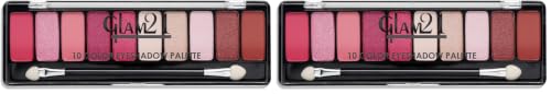 Image of Glam21 Floral beauty 10 Color Eyeshadow Palette |Long-Lasting | Smudge Free | Long Wearing And Easily Blendable Eye Makeup Palette Matte, Shimmery And Metallic Finish Floral beauty (Pack of 2)