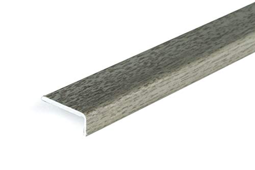 SELF-Adhesive Wood Effect Threshold 1M Door Stops End Laminate Floor Edge Strip Trim TMW Profiles (Modena Oak)