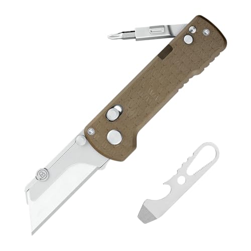 Image of OKNIFE U1 Pro Multitool Folding Utility Knife with Folding Screwdriver, Quick Change Blade, Rail Lock & Pocket Clip for Men Women (PEEK)