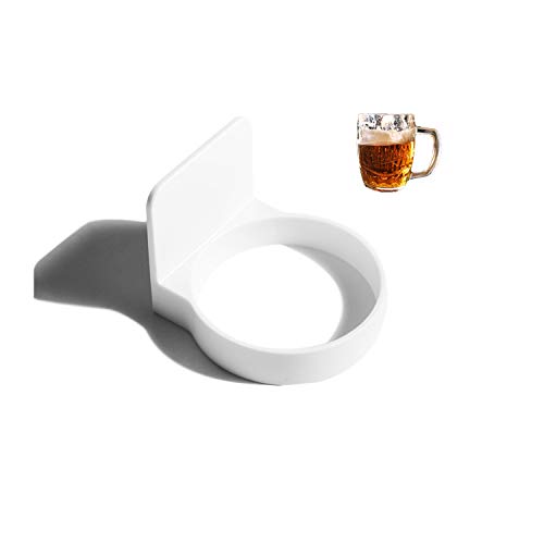 Product Image of the Bath & Shower Portable Cupholder Caddy for Beer & Wine Suction Cup Drink Holder, Black, Best Gift