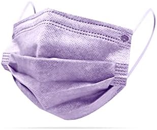 YINHONYUHE Medical Disposable Face Mask For Kids, 50 Units, Colour Purple, CE Certified, BFE 98%, EN 14683:2019+AC:2019 Type IIR