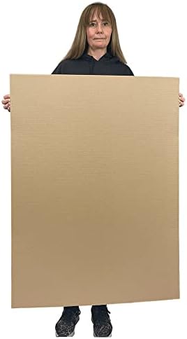 Corrugated Cardboard Sheets 762x1016mm | Lightweight Single Wall Corrugated Cardboard Sheets For Packaging, Cushioning & Shipping | Biodegradable & Recyclable Material | Kraft Corrugated Paper Insert