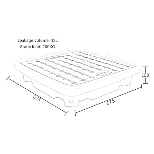 Palette en poly de confinement contre fuites huile usine - 2