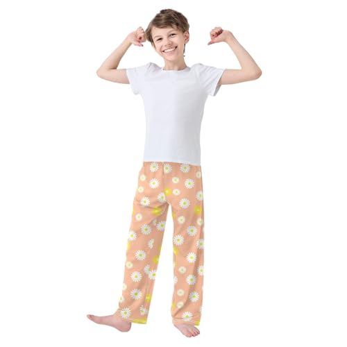 J JOYSAY Blossom Floral Apricot Pajamas Pants Soft Long Pajama Bottoms Lounge Sleep Pants Size S-XL3