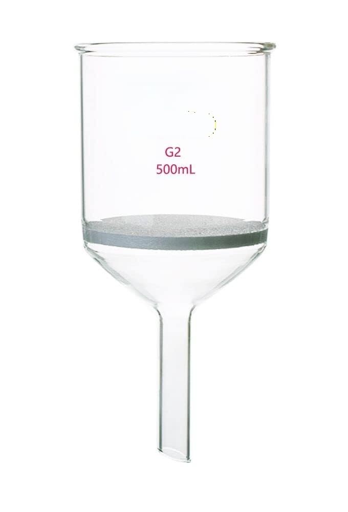 Lejek Buchnera ze szkła borokrzemowego ze spiekaną tarczą, wielkość porów G2 0,03-0,05 mm, do wydajnej filtracji laboratoryjnej, 1 szt.(250ml)