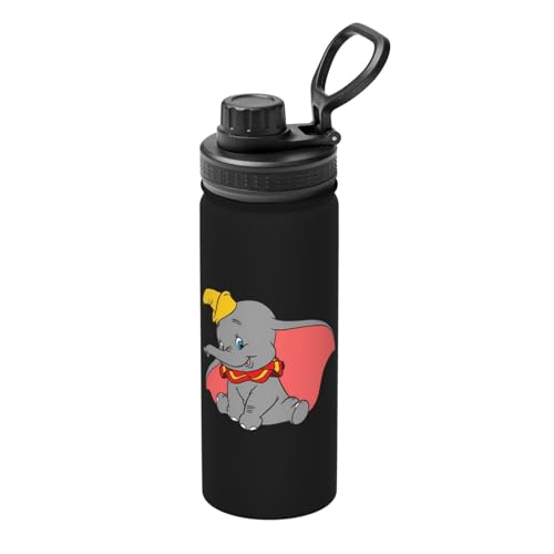 ダンボ 魔法瓶 水筒 スポーツウォーターカップ スポーツボトル 直飲み ステンレス マグ ボトル 大容量 ポータブル こぼれ防止 持ち手付き 真空断熱 持ち運びが簡単 保温保冷 アウトドア 登山 自転車 遠足 男女兼用 18oz